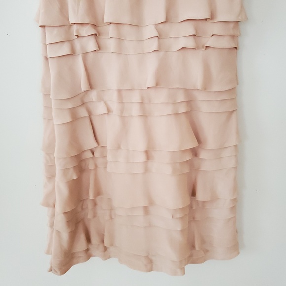 French Connection Dress Silk Ruffles Sleeveless - Picture 6 of 7